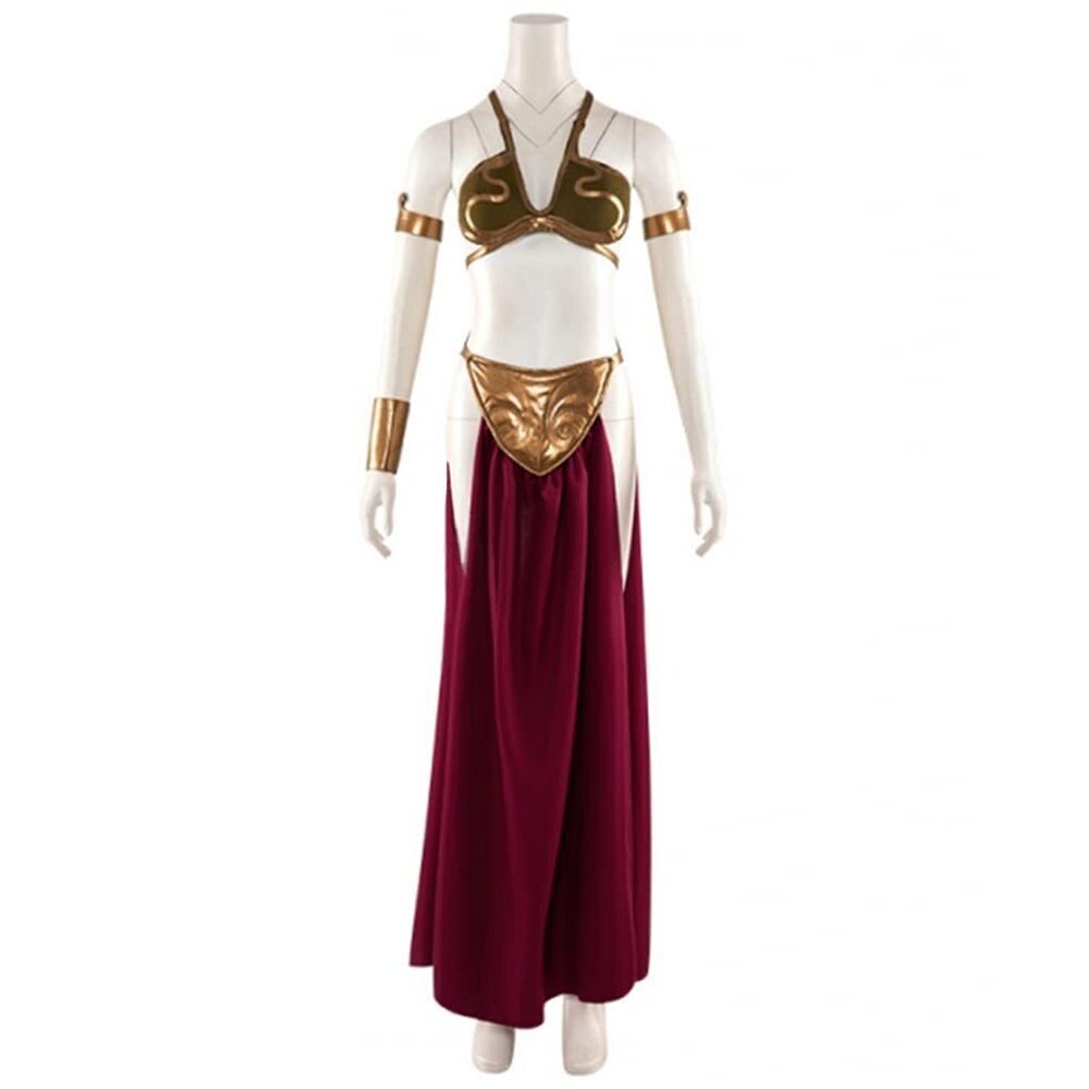 2632 Princess Slave Leia Gold Bikini Costume - Sexy Lingerie Arabia Belly